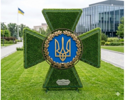 Фігури зі штучної трави - знак гідності та поваги ЗСУ