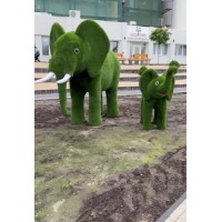 Фигура из искусственной травы - слон большой 2