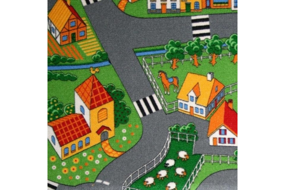 Детский ковролин с дорогами в детскую комнату