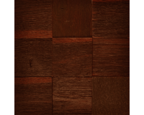 Мозаїка дерев'яна 3D серія "MAXI квадрат" Brown Rough