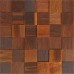 Мозаика деревянная 3D серия «квадрат» Дуб thermo