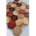 Мозаика деревянная 3D серия "соты" z4 MIX