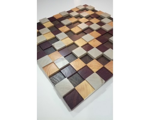Мозаика деревянная 3D серия "квадрат" z5 Дуб