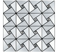 Мозаїка алюмінієва 1325 срібло зі стразами