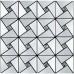Мозаика алюминиевая 1325 серебро со стразами