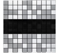Мозаика алюминиевая 1825 серебристо-черная