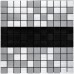 Мозаика алюминиевая 1825 серебристо-черная