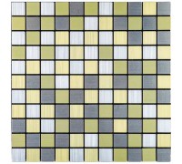 Мозаїка алюмінієва 1827 шахматка золото-срібло