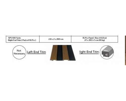 Окончание для стеновых панелей 3D полимерные ADAwall серии 100