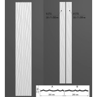 Полиуретановая 3D панель 377 волна