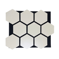 Стеновая акустическая панель в виде "соты" HEXAGON декор beige