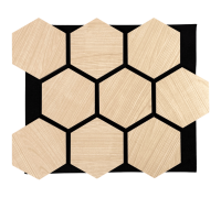 Стеновая акустическая панель в виде "соты" HEXAGON декор maple