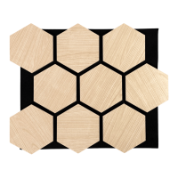 Стеновая акустическая панель в виде "соты" HEXAGON декор maple