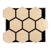 Стеновая акустическая панель в виде "соты" HEXAGON декор maple