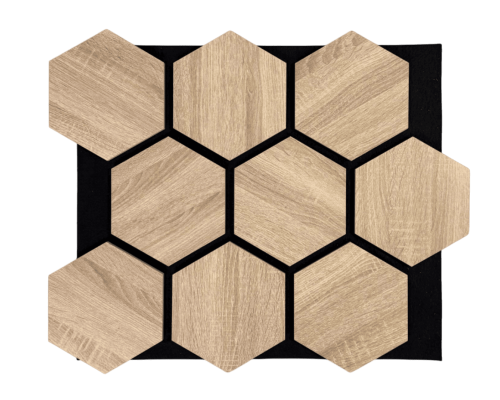 Стінова акустична панель у вигляді "стільника" HEXAGON декор oak sonoma
