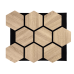 Стеновая акустическая панель в виде "соты" HEXAGON декор oak sonoma