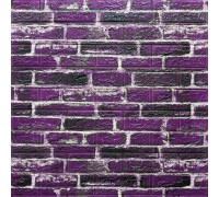 Стінові 3D панелі на самоклейці під катеринославська цеглу №41 фіолетовий