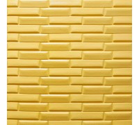 Стеновые 3D панели на самоклейке под кладку №32 песочно-желтая
