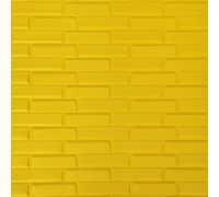 Стеновые 3D панели на самоклейке под кладку №37 желтая