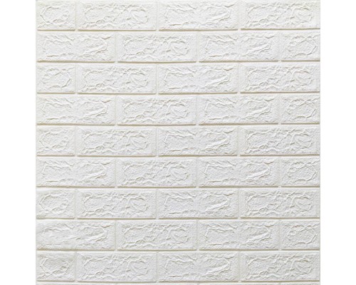Стінові 3D панелі на самоклейці під білу цеглу №1