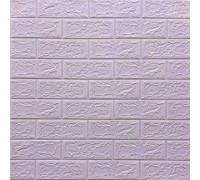 Стінові 3D панелі на самоклейці під цеглу №15 світло-фіолетовий