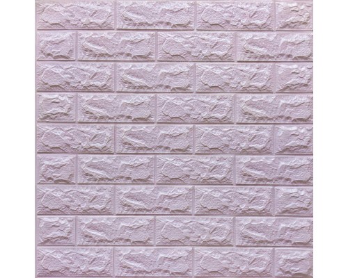 Стінові 3D панелі на самоклейці під цеглу №15/1 світло-фіолетовий