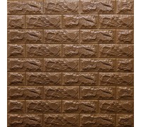 Стінові 3D панелі на самоклейці під цеглу №20/1 коричневий