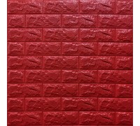 Стінові 3D панелі на самоклейці під цеглу №8/1 червоний
