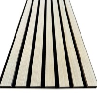 Декоративные рейки с натуральным шпоном из Ясеня на войлоке шириною 300мм