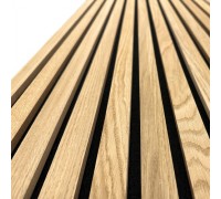 Декоративные рейки с натуральным шпоном из Дуба на войлоке шириною 600мм