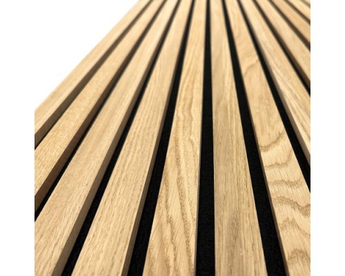 Декоративные рейки с натуральным шпоном из Дуба на войлоке шириною 300мм