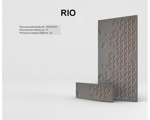 Стінові 3D панелі з МДФ в плівці Rio