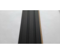 Стінові 3D панелі з МДФ в плівці Смуги №2 Black