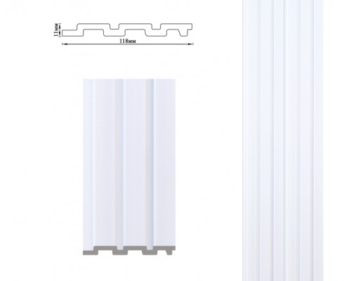 Стеновые панели 3D полимерные Umi серии 118мм под имитацию реек