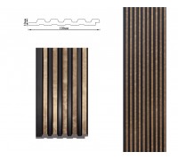 Стінові панелі 3D полімерні Umi серії 120мм під рейки