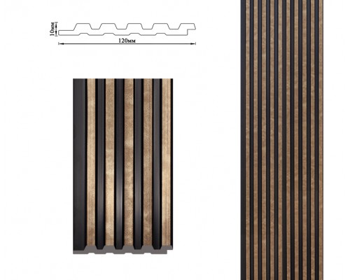 Стеновые панели 3D полимерные Umi серии 120мм под имитацию реек