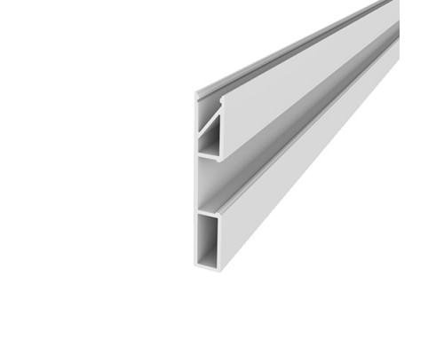 Плінтус алюмінієвий універсальний профіль 60*10мм для LED-підсвічування анодований