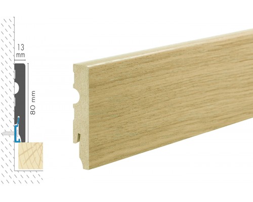 Плинтус Cezar MDF 80мм декор 376