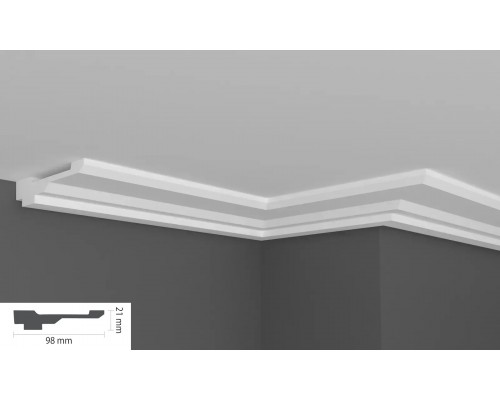 Плинтус EliteDecor ввиде карниза для скрытой подстветки C962