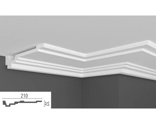 Плинтус EliteDecor ввиде карниза для скрытой подстветки C964