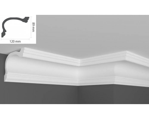 Плинтус EliteDecor ввиде карниза для скрытой подстветки C966