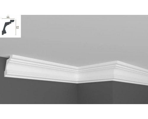 Плинтус EliteDecor ввиде карниза для скрытой подстветки C970