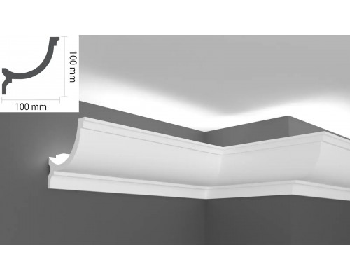 Плинтус EliteDecor ввиде карниза для скрытой подстветки C973