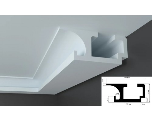 Карниз EliteDecor для прихованої підствітки Tesori KD409