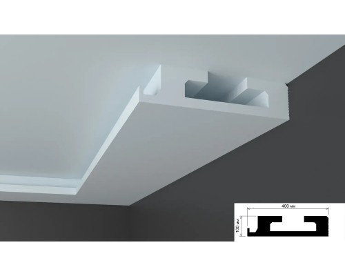 Карниз EliteDecor для прихованої підствітки Tesori KD411