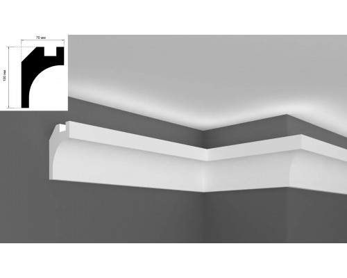 Карниз EliteDecor для прихованої підствітки Tesori KD412