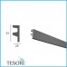Плинтуса EliteDecor ввиде карниза для скрытой подстветки Tesori KF501 гибкий для эркеров