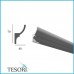 Плинтуса EliteDecor ввиде карниза для скрытой подстветки Tesori KF701 гибкий для эркеров