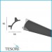 Плинтуса EliteDecor ввиде карниза для скрытой подстветки Tesori KF703 гибкий для эркеров