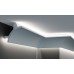 Плінтуса EliteDecor у вигляді карниза для прихованої підствітки Tesori KF706 гнучкий для еркерів